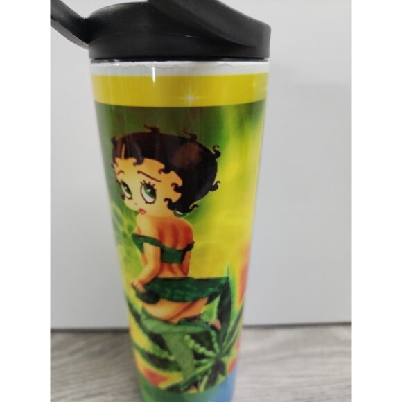 Betty Boop Sublimated 20oz Hogg Custom Skinny Tumbler w/ Straw Stainless Steel - Picture 4 of 15